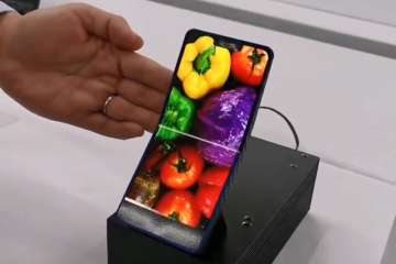 Sharp foldable AMOLED prototype with a 6.18-inch display, showcased