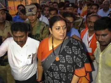 Smriti Irani reaches Amethi, 7 suspects detained in aide's murder