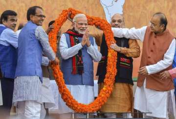 Riding a Narendra Modi wave, the BJP achieved majority of 282 of the 543 LOk Sabha seats (NDA 336) for which elections were held in 2014 and Narendra Modi was sworn in as India's 14th Prime Minister on May 26.