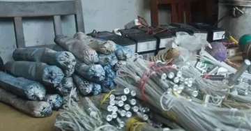  Guwahati Police on Thursday recovered huge amount of suspected explosive materials along with arms and ammunition from a house.