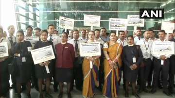 Jet Airways employees commemorate 26th anniversary of the airline, continue with their pleas