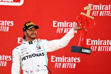 Lewis Hamilton beats Valtteri Bottas at Spanish GP for 5th Mercedes 1-2