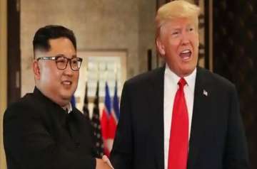 Kim Jong-Un with US President Donald Trump