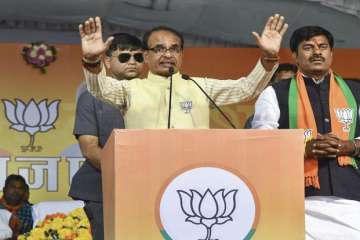 MP Chief Minister Shivraj Singh Chouhan campaigning for BJP candidates leading up to the Lok Sabha election polls