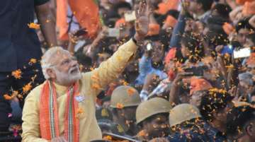 Prime Minister Narendra Modi in his constituency of Varanasi, Uttar Pradesh