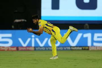 The CSK bowler takes his second wicket of the night.