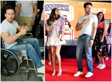 Tiger Shroff entertains audience with broken leg; See SOTY 2 actor's LATEST photos on a wheelchair