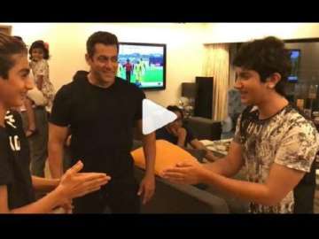 Playing hand slap game with nephews to beating horse in race,  Salman Khan shares new videos, watch