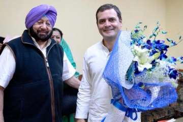 Captain Amarinder Singh with Rahul Gandhi