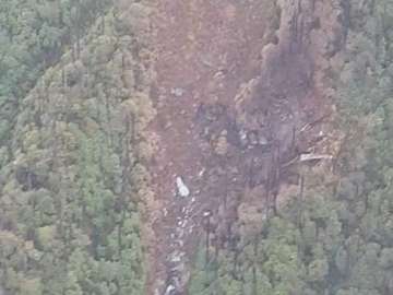 Wreckage of the AN-32 that was spotted on Tuesday.