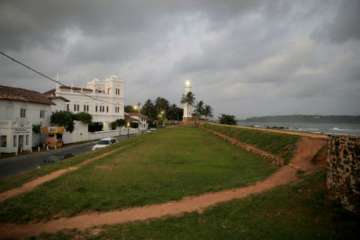 A 17th century built Dutch fort, which was a popular tourist site, stands empty in Galle, Sri Lanka.