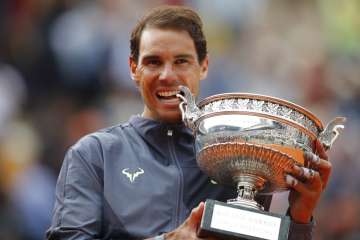 Rafael Nadal with his 12th French Open title