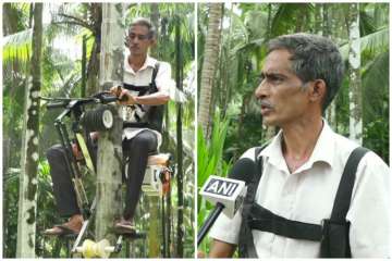 Ganapathi Bhat invented ingenious motorbike to climb Areca nut tree
