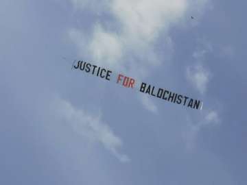 'Justice for Balochistan' banner flies over Headingley cricket ground, Pak-Afghan fans clash