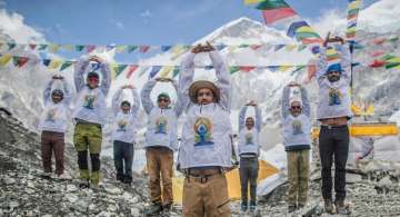 Indian Embassy in Kathmandu celebrates Yoga Day at the gateway to Mount Everest