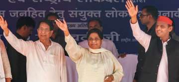Bahujan Samajj Party (BSP) Chief Mayawati, Samajwadi Party (SP) Chief Akhilesh Yadav and Rashtriya Lok Dal (RLD) leader Ajit Singh
?