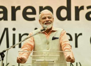 "There are a few points in our language too that bind us together," Modi said