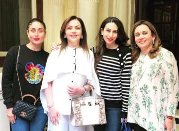 Kareena Kapoor Khan and Karisma Kapoor share smiles with Nita Ambani in London