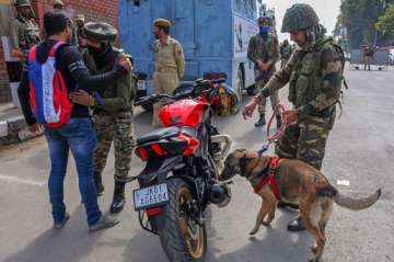 Sniffer dogs deployed to track terrorists in Kishtwar