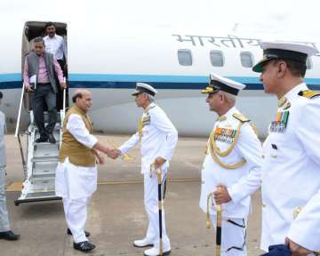Defence Minister Rajnath Singh makes maiden visit to Eastern Naval Command