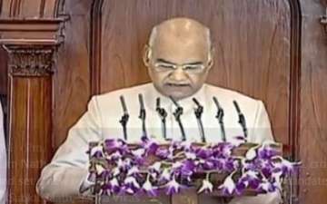 President Ram Nath Kovind addressing joint session of Parliament.