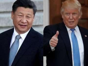 US President Donald Trump with Chinese President Xi Jinping 