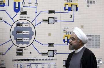 President Hassan Rouhani visits the Bushehr nuclear power plant just outside of Bushehr, Iran.?