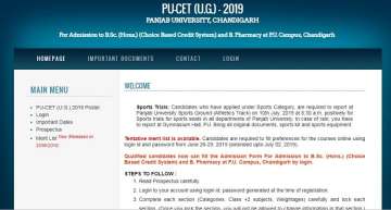 PU CET 2019: Seat allotment result to be declared today