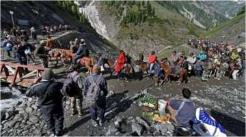 Due to bad weather along the Jammu-Srinagar national highway on Friday, Amarnath yatra has been susp