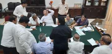 8 Congress and 3 JDS MLAs at Assembly speaker office earlier in the day.