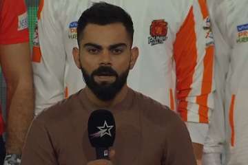 Virat Kohli kick starts the Mumbai-leg of PKL 2019 with national anthem