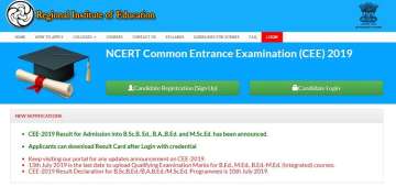 NCERT CEE Result 2019 announced