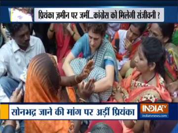 Priyanka Gandhi Sonbhadra massacre live updates