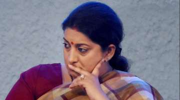 When asked about Rahul Gandhi's resignation, Union Minister Smriti Irani reacted with a "Jai shri ram".