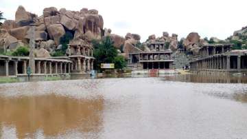 World Heritage Site Hampi partially inundated