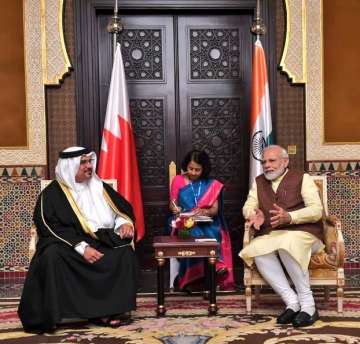 PM Modi met the Crown Prince of Bahrain Salman bin Hamad bin Isa Al Khalifa. 