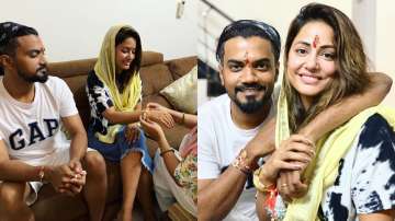 Hina Khan celebrates Raksha Bandhan with boyfriend Rocky Jaiswal's sisters