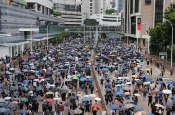 Tear gas, water cannon in Hong Kong police-protester faceoff