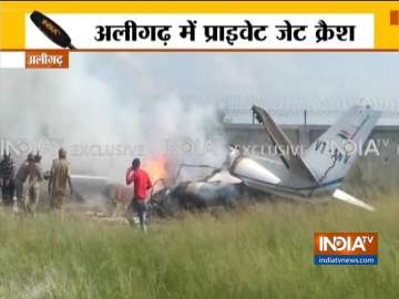Breaking: Private jet crashes in Aligarh, all eject safely