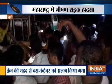 Maharashtra: Container truck collides with state bus in Dhule, 11 dead