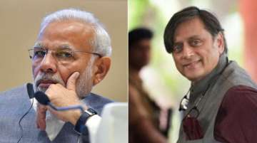 Prime Minister Narendra Modi and Congress MP Shashi Tharoor