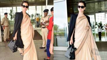 Kangana Ranaut Latest News looks stunning as she wears Rs 600 saree to support local weavers, india 