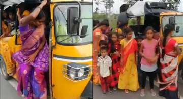 Video of 24 people in one autorickshaw in Telangana goes viral, Internet calls it World record