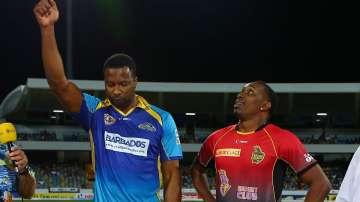 Dwayne Bravo and Kieron Pollard ready to fight it out in Selector Fan Cup