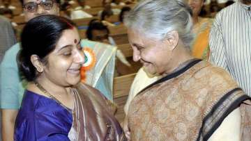 Sushma Swaraj, who died aged 67, tweeted her condolences on Congress leader Sheila Dikshit's death on July 20, writing that though they were opponents in politics, they were friends in personal life.