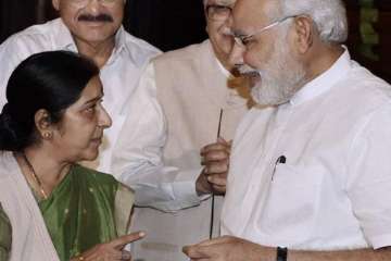 PM Modi pays tribute to Sushma Swaraj