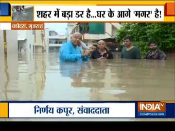 India TV reported Nirnay Kapoor in waist-deep water