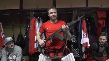 Russian goalkeeper awarded AK-47 for match-winning performance