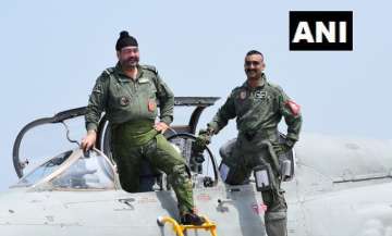 Air Chief Marshal BS Dhanoa with Wing Commander Abhinandan Varthaman