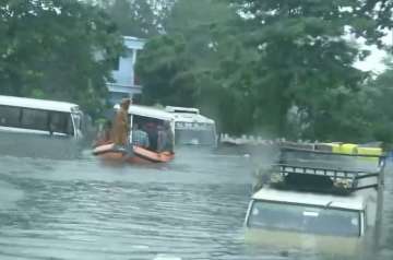 Bihar floods: Life out of gear, boats replaces cars on Patna streets